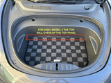 Tesla Model 3 Complete 5pcs Checkered Race Floor Mats - Dark Grey