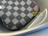Tesla Model 3 Complete 5pcs Checkered Race Floor Mats - Dark Grey
