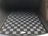 Tesla Model 3 Complete 5pcs Checkered Race Floor Mats - Dark Grey