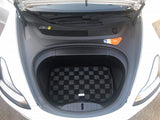Tesla Model 3 17-19 Checkered Race Frunk Mats - Dark Grey