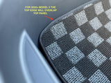 Tesla Model 3 17-19 Checkered Race Frunk Mats - Dark Grey