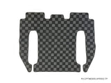 Tesla Model X 21+ Checkered Race Floor Mats - Dark Grey