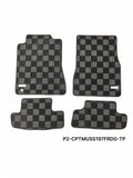 Ford Mustang (S197) 05-09 Checkered Race Floor Mats - Dark Grey