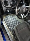 Ford Mustang (S197) 10-14 Checkered Race Floor Mats - Dark Grey
