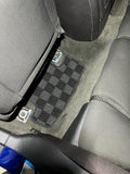 Ford Mustang (S197) 10-14 Checkered Race Floor Mats - Dark Grey