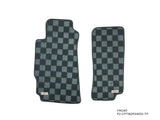 Mazda RX-8 Checkered Race Floor Mats - Dark Grey