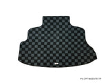 Nissan 180SX 89-94 240SX (Hatchback Model) Checkered Rear Trunk Mats - Dark Grey