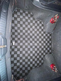 Nissan 180SX 89-94 240SX (Hatchback Model) Checkered Rear Trunk Mats - Dark Grey