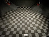 Nissan 180SX 89-94 240SX (Hatchback Model) Checkered Rear Trunk Mats - Dark Grey