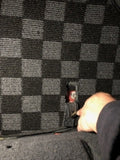 Nissan 180SX 89-94 240SX (Hatchback Model) Checkered Rear Trunk Mats - Dark Grey
