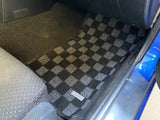 Mazda Miata 90-97 (NA) / 98-05 (NB) Checkered Race Floor Mats - Dark Grey