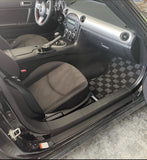 Mazda Miata 06-15 (NC) Checkered Race Floor Mats - Dark Grey