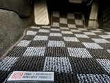 Mazda Miata ND 16+ / Fiat 124 17+ Checkered Race Floor Mats - Dark Grey