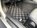 Mazda Miata ND 16+ / Fiat 124 17+ Checkered Race Floor Mats - Dark Grey
