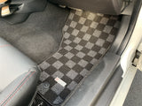 Mazda Miata ND 16+ / Fiat 124 17+ Checkered Race Floor Mats - Dark Grey