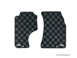 Nissan 240SX S13 89-94 Checkered Race Floor Mats - Dark Grey (Front Only)