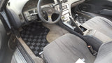 Nissan 240SX S13 89-94 Checkered Race Floor Mats - Dark Grey (Front Only)