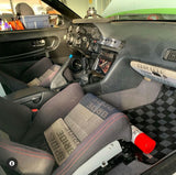 Nissan 240SX S13 89-94 Checkered Race Floor Mats - Dark Grey (Front Only)