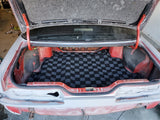 Nissan S13 Silvia 240SX 89-94 (Coupe Model) Checkered Rear Trunk Mats - Dark Grey
