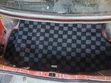 Nissan S13 Silvia 240SX 89-94 (Coupe Model) Checkered Rear Trunk Mats - Dark Grey