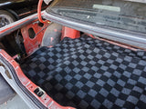 Nissan S13 Silvia 240SX 89-94 (Coupe Model) Checkered Rear Trunk Mats - Dark Grey
