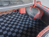 Nissan S13 Silvia 240SX 89-94 (Coupe Model) Checkered Rear Trunk Mats - Dark Grey