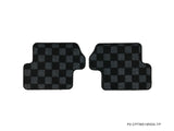 Nissan 240SX S13 89-94 Checkered Race Floor Mats - Dark Grey (Rear Only)