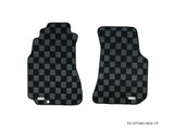 Nissan 240SX S14 95-98 Checkered Race Floor Mats - Dark Grey (Fronts Only)