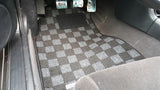 Nissan 240SX S14 95-98 Checkered Race Floor Mats - Dark Grey (Fronts Only)