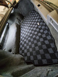 Nissan 240SX S14 95-98 Checkered Rear Trunk Mats - Dark Grey