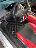 Acura NSX (NC1) 16-22 Checkered Race Floor Mats - Dark Grey