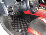 Acura NSX (NC1) 16-22 Checkered Race Floor Mats - Dark Grey