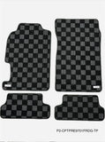 Honda Prelude (BB6) 97-01 Checkered Race Floor Mats - Dark Grey