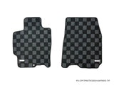 Mazda Protege 01-03 (BJ) Checkered Race Floor Mats - Dark Grey
