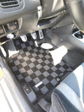 Mazda Protege 01-03 (BJ) Checkered Race Floor Mats - Dark Grey