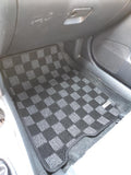 Mazda Protege 01-03 (BJ) Checkered Race Floor Mats - Dark Grey
