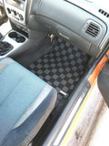Mazda Protege 01-03 (BJ) Checkered Race Floor Mats - Dark Grey
