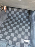 Mazda Protege 01-03 (BJ) Checkered Race Floor Mats - Dark Grey