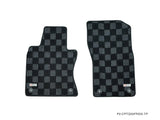 Infiniti Q50 13+ Sedan Checkered Race Floor Mats - Dark Grey