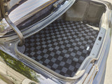 Nissan R32 Skyline GTR (JDM RHD) Checkered Rear Trunk Mats - Dark Grey