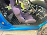 Nissan R32 Skyline GTR (JDM RHD) Checkered Race Floor Mats - Dark Grey