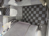 Nissan R32 Skyline GTR (JDM RHD) Checkered Race Floor Mats - Dark Grey