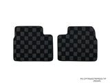 Nissan R32 Skyline GTR (JDM RHD) Checkered Race Floor Mats - Dark Grey