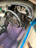 Nissan R32 Skyline GTR (JDM RHD) Checkered Race Floor Mats - Dark Grey