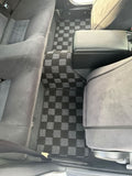 Nissan R33 Skyline GTR (JDM RHD) Checkered Race Floor Mats - Dark Grey