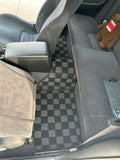 Nissan R33 Skyline GTR (JDM RHD) Checkered Race Floor Mats - Dark Grey