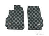 Nissan R35 GTR Checkered Race Floor Mats - Dark Grey