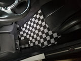 Nissan R35 GTR Checkered Race Floor Mats - Dark Grey