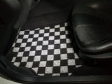 Nissan R35 GTR Checkered Race Floor Mats - Dark Grey