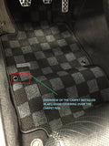 Honda S2000 AP2 Checkered Race Floor Mats - Dark Grey